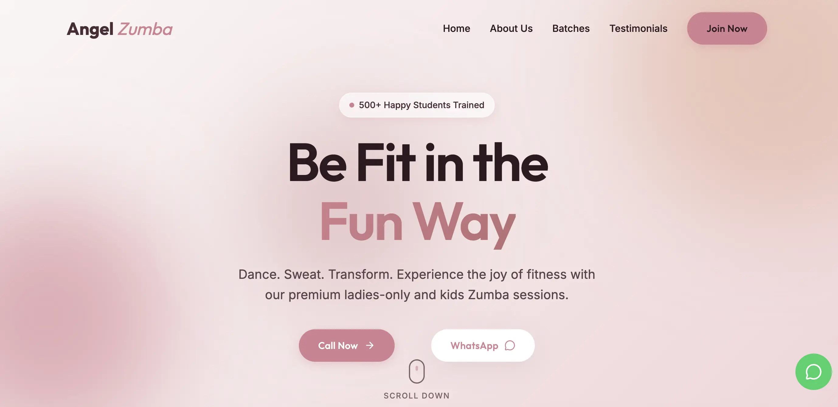 Angel Zumba website